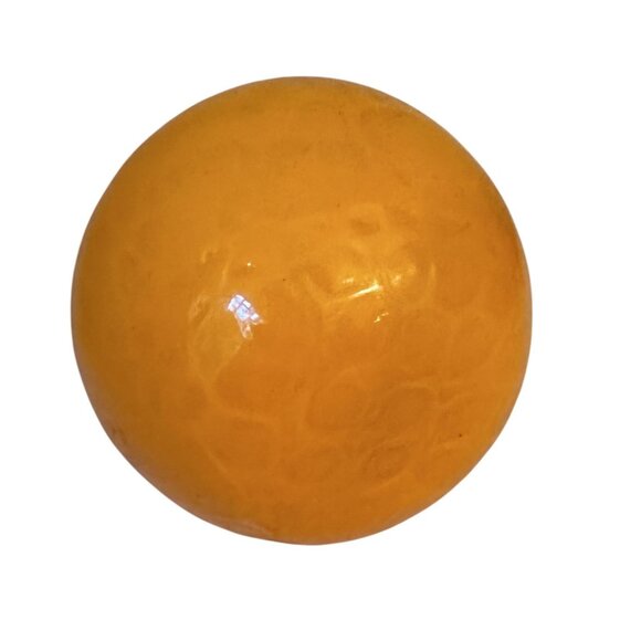 Vtg Murano Hand Blown Glass Orange 1970s Studio Art Glass Decor - Picture 5 of 6